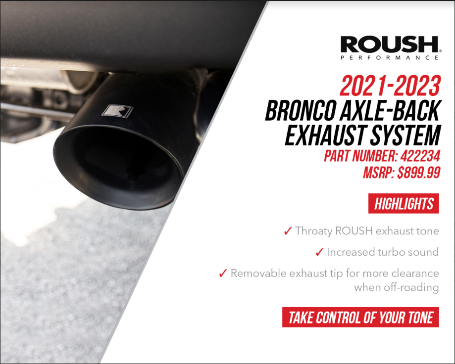 2021-2023 Bronco Axle - Back Exhaust System